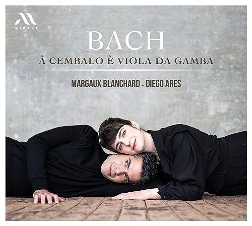 CD cover featuring two people lying down, text reading “BACH” and artist names.