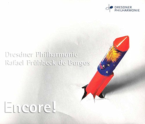 CD cover: rocket with fireworks, text "Encore!", and orchestra name.