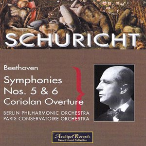 CD cover featuring conductor Karl Schuricht and classical artwork.