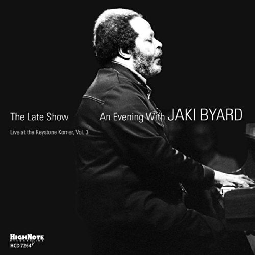 Jaki Byard at a piano, album cover for "The Late Show" CD.