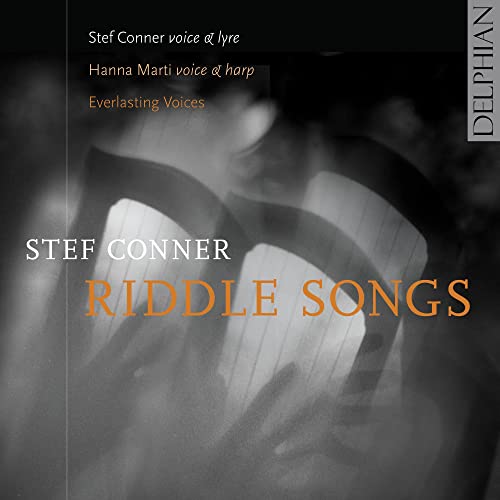 CD cover for Stef Conner’s “Riddle Songs” featuring a harp.