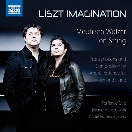 CD cover featuring a man and woman, with text “Liszt Imagination.”