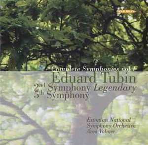 CD cover for Eduard Tubin symphonies with a tree branch background.