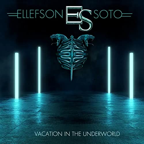CD cover for Ellefson/Soto’s “Vacation In The Underworld” with ornate, dark imagery.