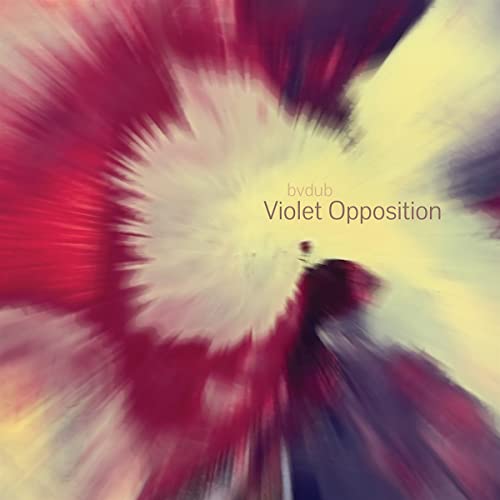 Album cover for Bvdub’s Violet Opposition, with abstract red and white swirls.