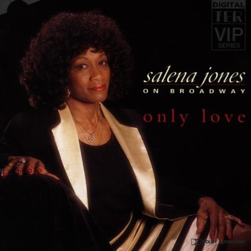 Salena Jones album cover, portrait of a woman with afro hairstyle.