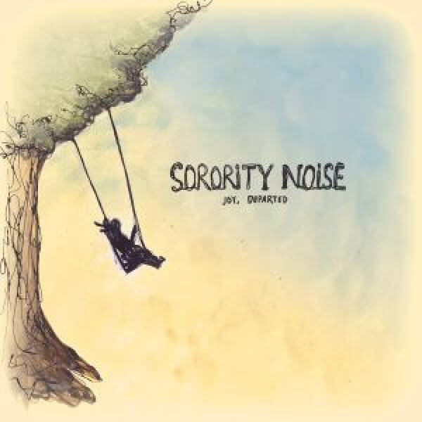 Sorority Noise album cover: a silhouetted figure on a swing under a tree.