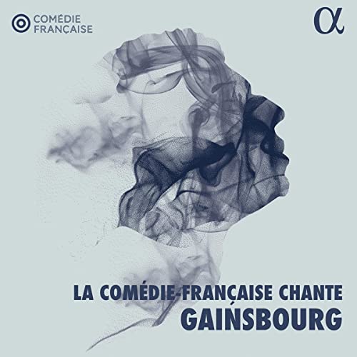 CD cover with a smoky, abstract portrait and text: "La Comédie-Française chante Gainsbourg".