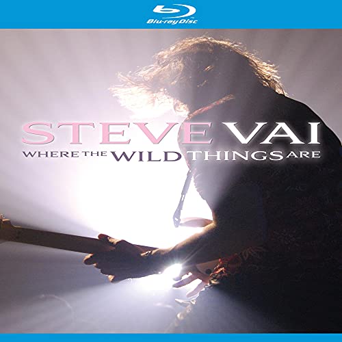 Blu-ray cover featuring guitarist Steve Vai performing with a guitar.
