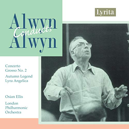 CD cover featuring composer William Alwyn conducting, with text details.