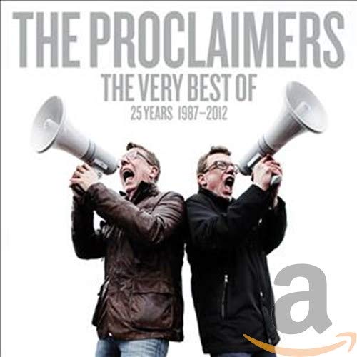 CD cover for The Proclaimers’ “The Very Best Of” album, two men shouting.