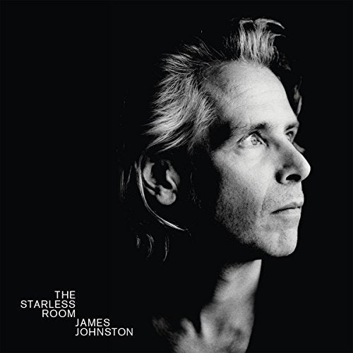 Black and white portrait of a man, album cover for Johnston James.