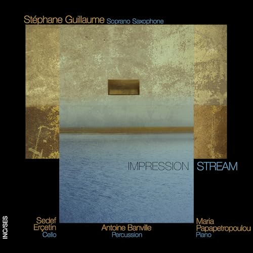 CD cover for "Impression Stream" featuring abstract landscape and artist names.