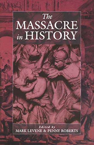 Book cover: “Massacre in History” depicts a chaotic, historical battle scene.