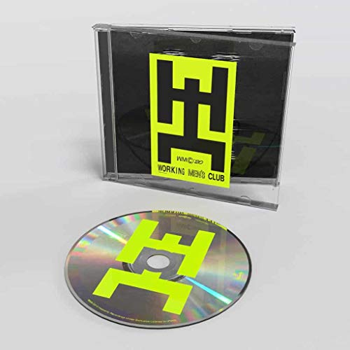 CD case and disc with a black background and neon green geometric design.