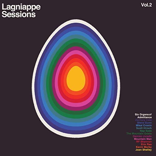 Record album cover with a colorful, concentric oval design.