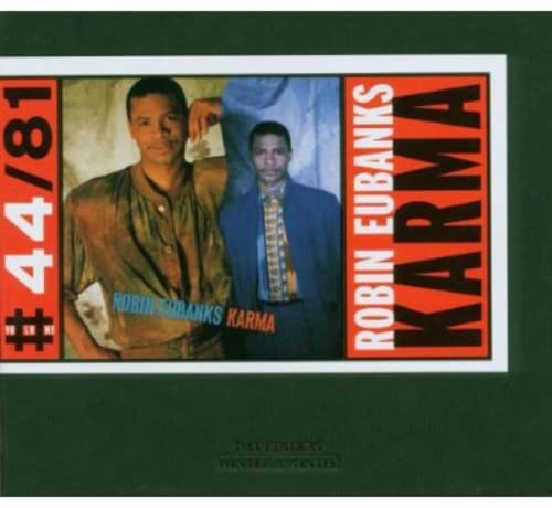 CD cover for Robin Eubanks’ “Karma” featuring two portraits.