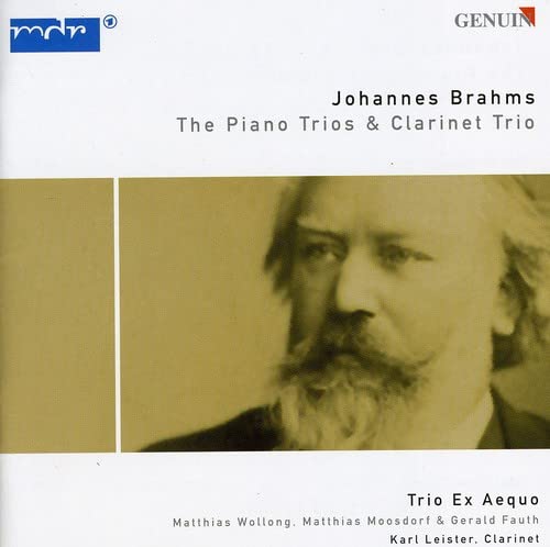 CD cover featuring a portrait of Johannes Brahms and text details.