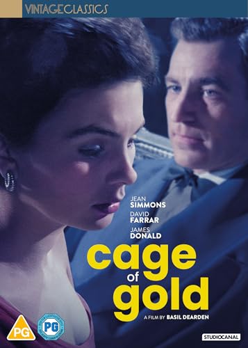 DVD cover for "Cage Of Gold" featuring two actors in close-up.