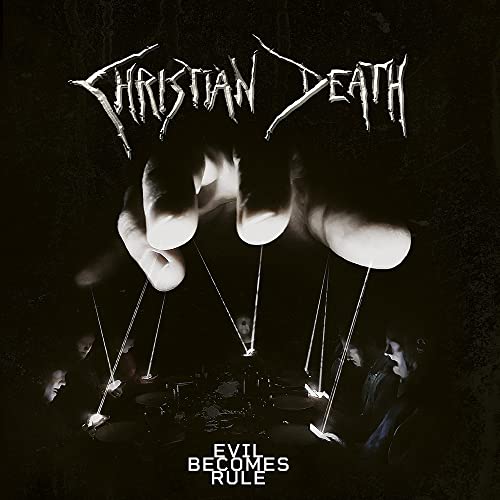 Christian Death album cover: a hand with strings controlling figures below.