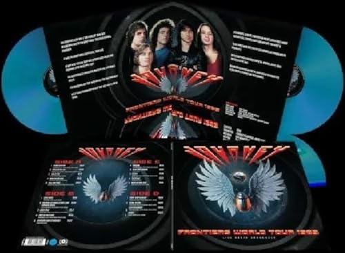 Journey’s “Frontiers Tour 1983” coloured vinyl record with band portrait.