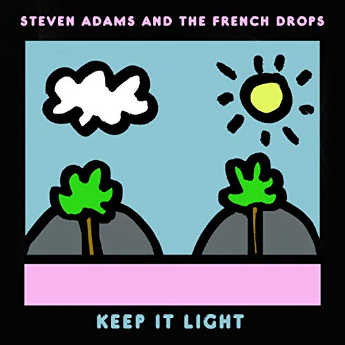 Album cover: Sun, clouds, and palm trees in a cartoon style.