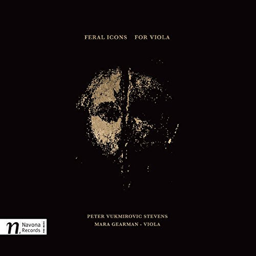 CD cover: abstract portrait in gold tones, text reading "Feral Icons.