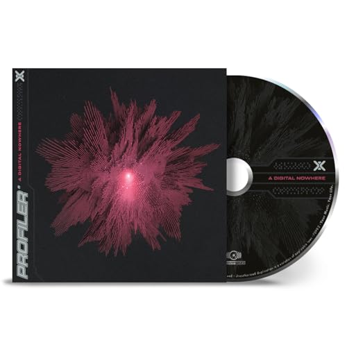 CD case and disc for “Profiler - A Digital Nowhere,” with pink abstract art.