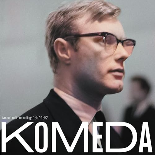 Krzysztof Komeda portrait on album cover, wearing glasses and suit.