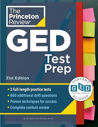 Princeton Review GED Test Prep : 2 Practice Tests + Review & Techniques + Online Features