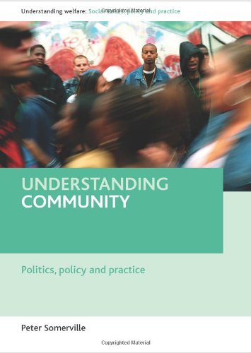 Book cover: "Understanding Community" with blurred image of a diverse crowd.