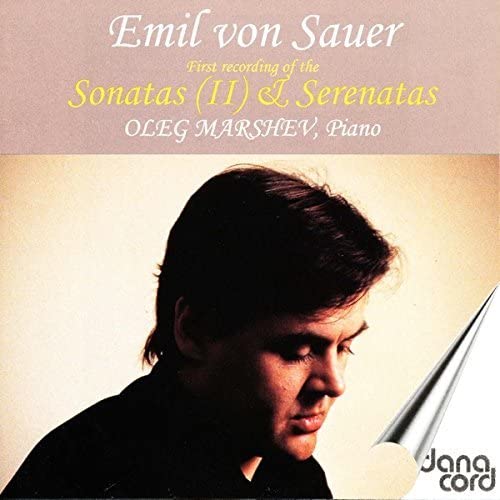 CD cover featuring pianist Oleg Marshev and text by Emil von Sauer.