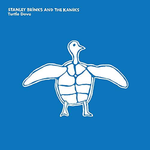 Blue album cover with a white line drawing of a turtle-dove hybrid.
