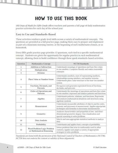 180 Days™: Math for Fifth Grade : Practice, Assess, Diagnose