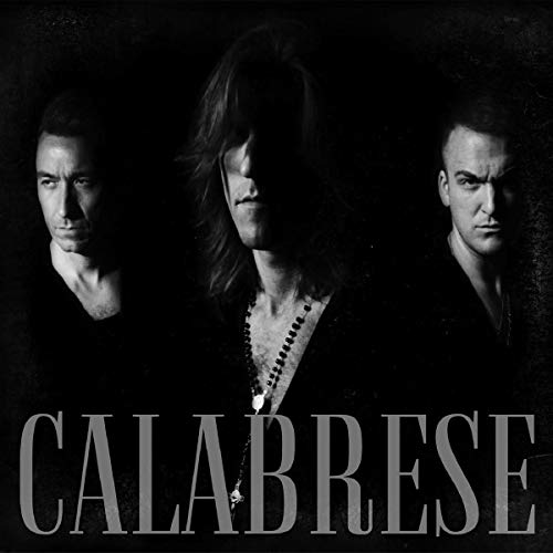 Black and white portrait of three men, band name "Calabrese" below.