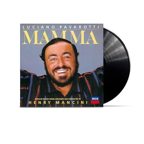 Pavarotti and Mancini’s “Mamma” vinyl record with portrait cover art.