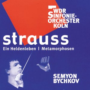 CD cover for Strauss’s “Ein Heldenleben” and “Metamorphosen” with conductor image.