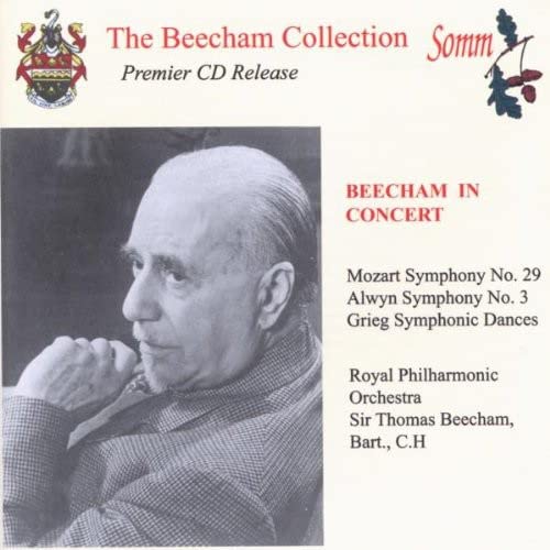 CD cover featuring portrait of Sir Thomas Beecham and concert details.