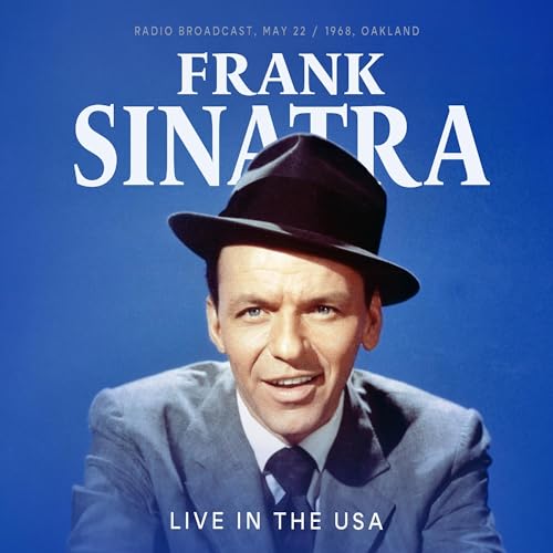 Frank Sinatra in a hat and suit, album cover for "Live In The USA, 1968".