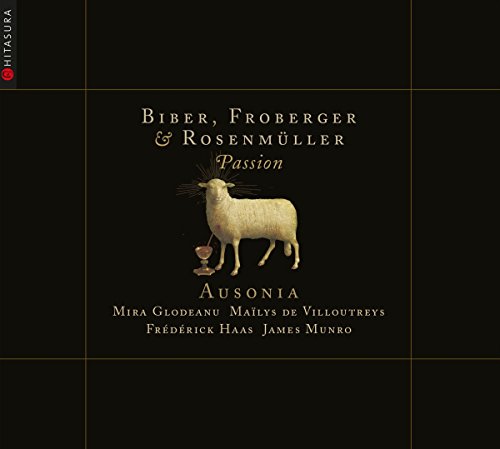 CD cover: black background, white lamb with chalice, text “Passion”.