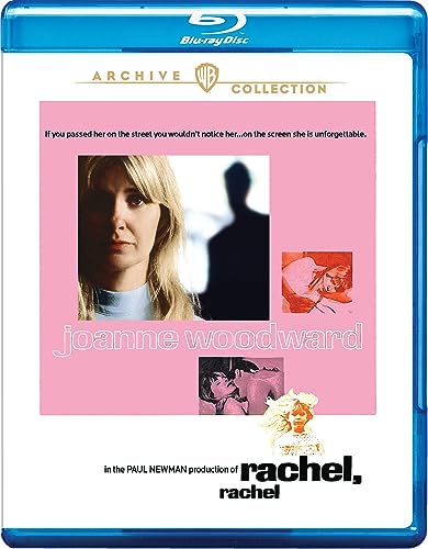 Rachel, Rachel" Blu-ray cover featuring Joanne Woodward and film stills.