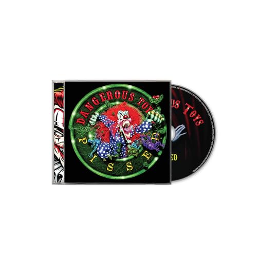 CD case with a green and black circular design featuring a clown.