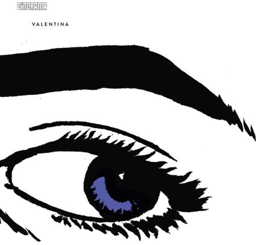 Cinerama’s “Valentina” CD cover: a close-up of a stylized blue eye.
