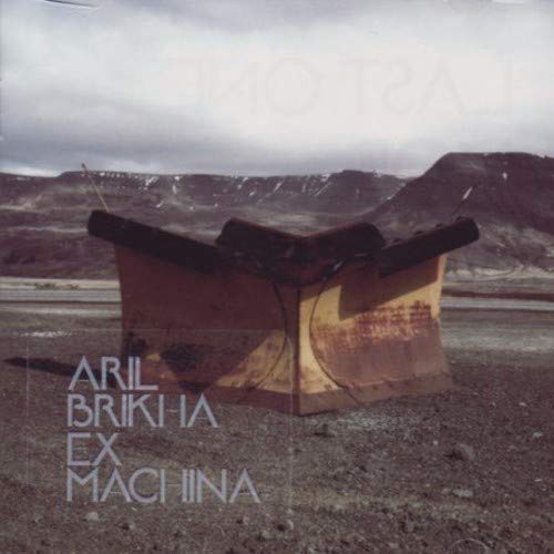 CD cover with a landscape and abstract, geometric structure in foreground.