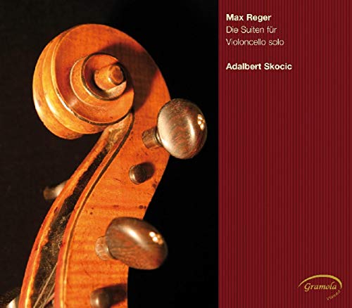 CD cover featuring a close-up of a cello scroll and reddish background.