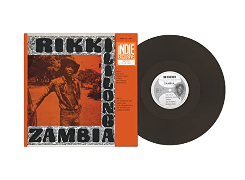 Vinyl record of Rikki Ililonga’s “Zambia” with orange album cover.