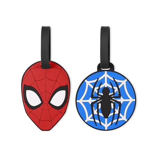 Marvel Spiderman Red & Blue 2 Piece Luggage Tags