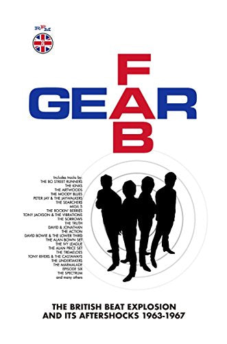 CD cover for “Fab Gear” compilation, featuring silhouettes of musicians.