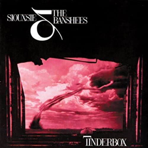 Album cover showing a pink sky with a tornado viewed through a dark window.