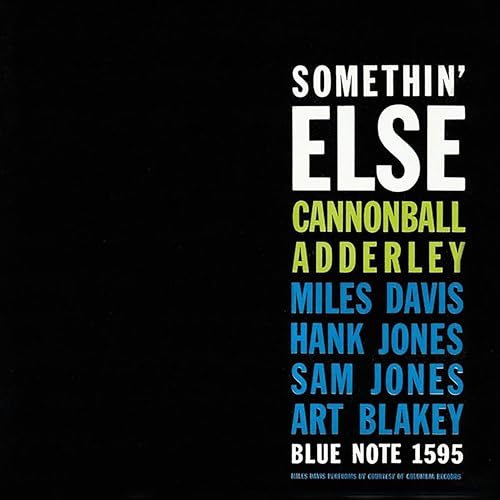 “Somethin’ Else” album cover by Cannonball Adderley, featuring Miles Davis.